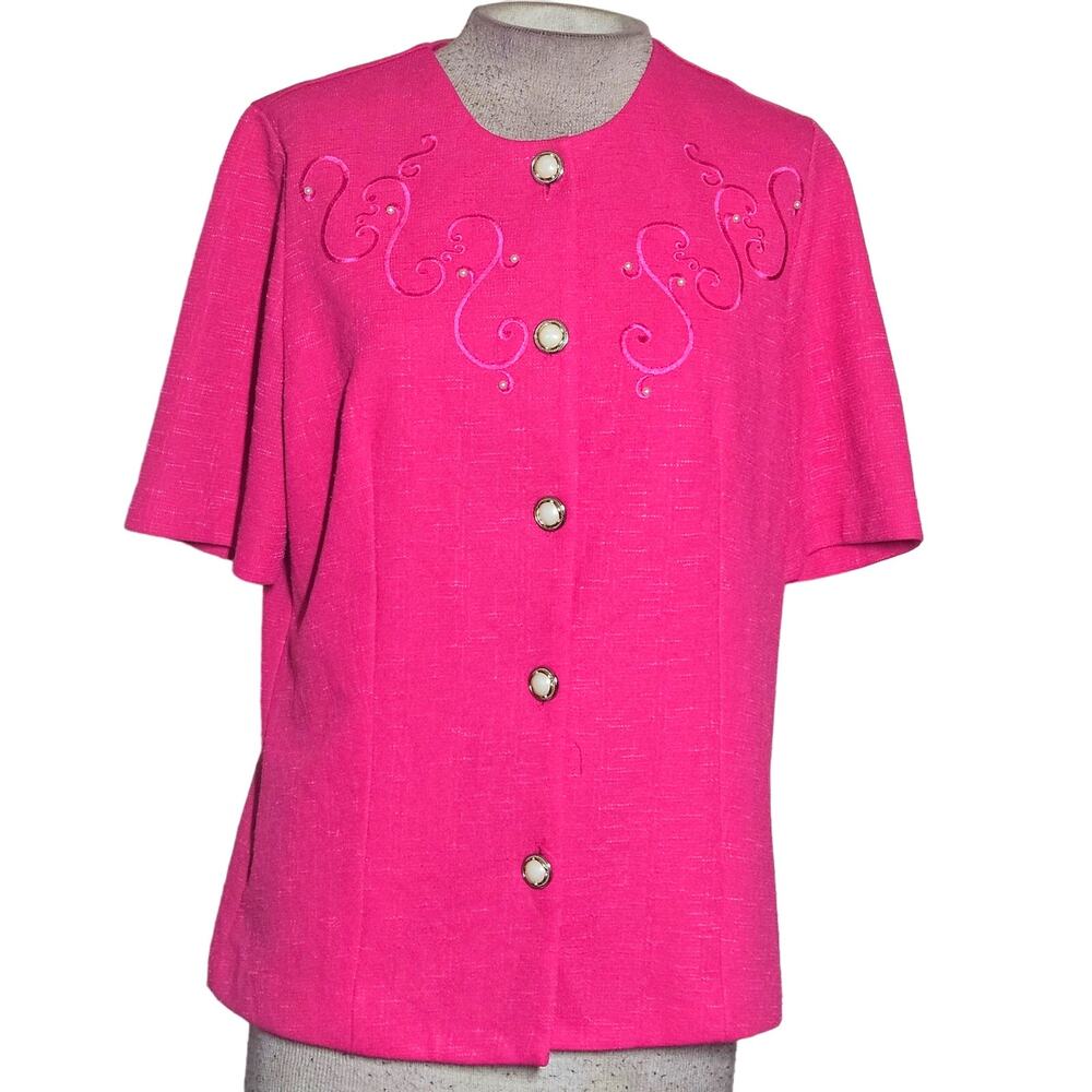 Vintage Pablo Collection Pink Jacket Blazer Size 12